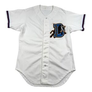 Vtg 1992  Wilson Durham Bulls Minor League #6 Baseball Jersey Men's 42 L White